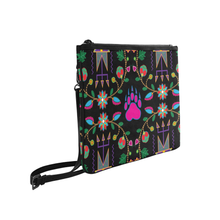 Load image into Gallery viewer, Geometric Floral Fall Black Clutch Bag

