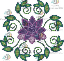 Load image into Gallery viewer, 14-inch Floral Transfer - Beaded Florals Wild
