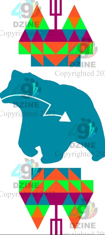 6-inch Animal Geometric Transfer Thunder Bear Geo