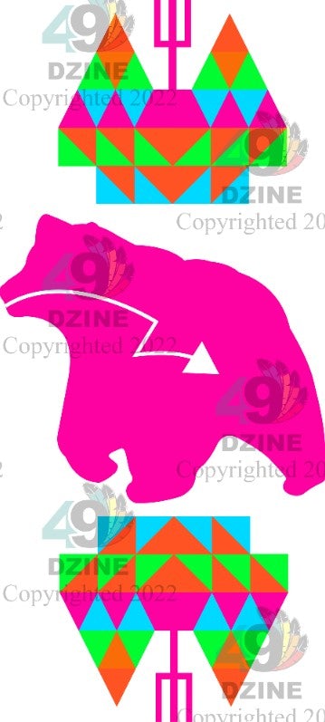 6-inch Animal Geometric Transfer Thunder Bear Geo