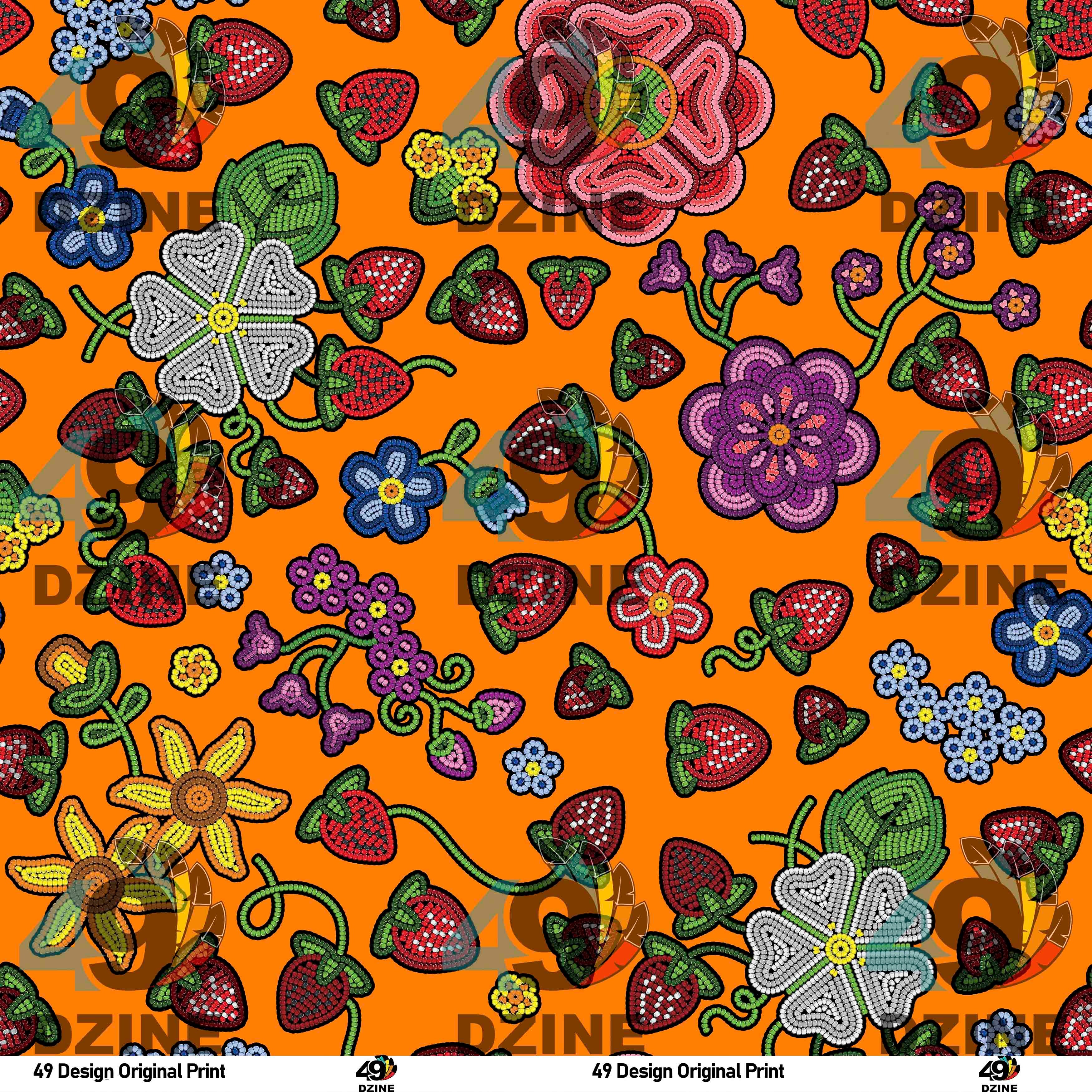 Berry Pop Carrot Cotton Fabric