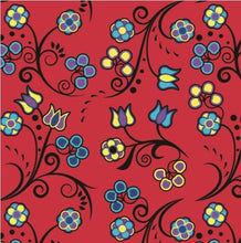 Load image into Gallery viewer, Blue Trio Cardinal Cotton Poplin Fabric By the Yard
