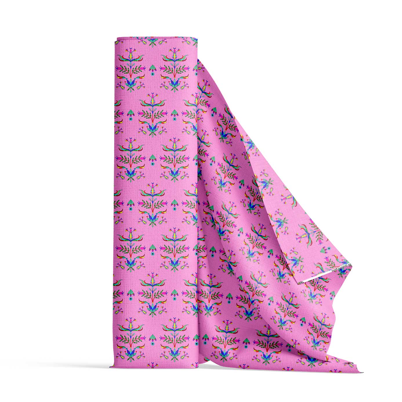 Dakota Damask Cheyenne Pink Cotton Fabric