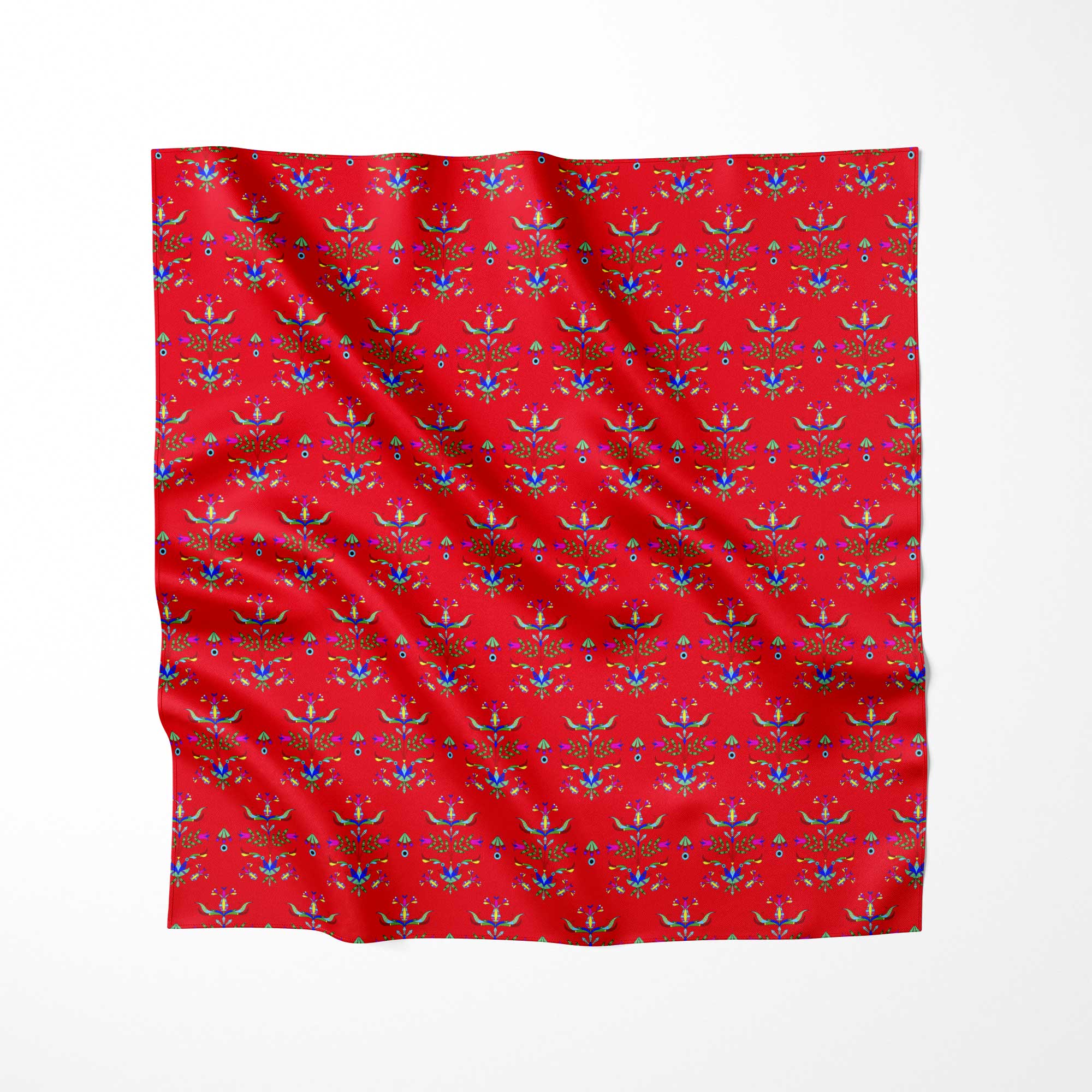 Dakota Damask Red 56 Inch Cotton Poplin