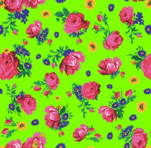 Load image into Gallery viewer, Kokum Ceremony Neon Green Fabric by the Yard
