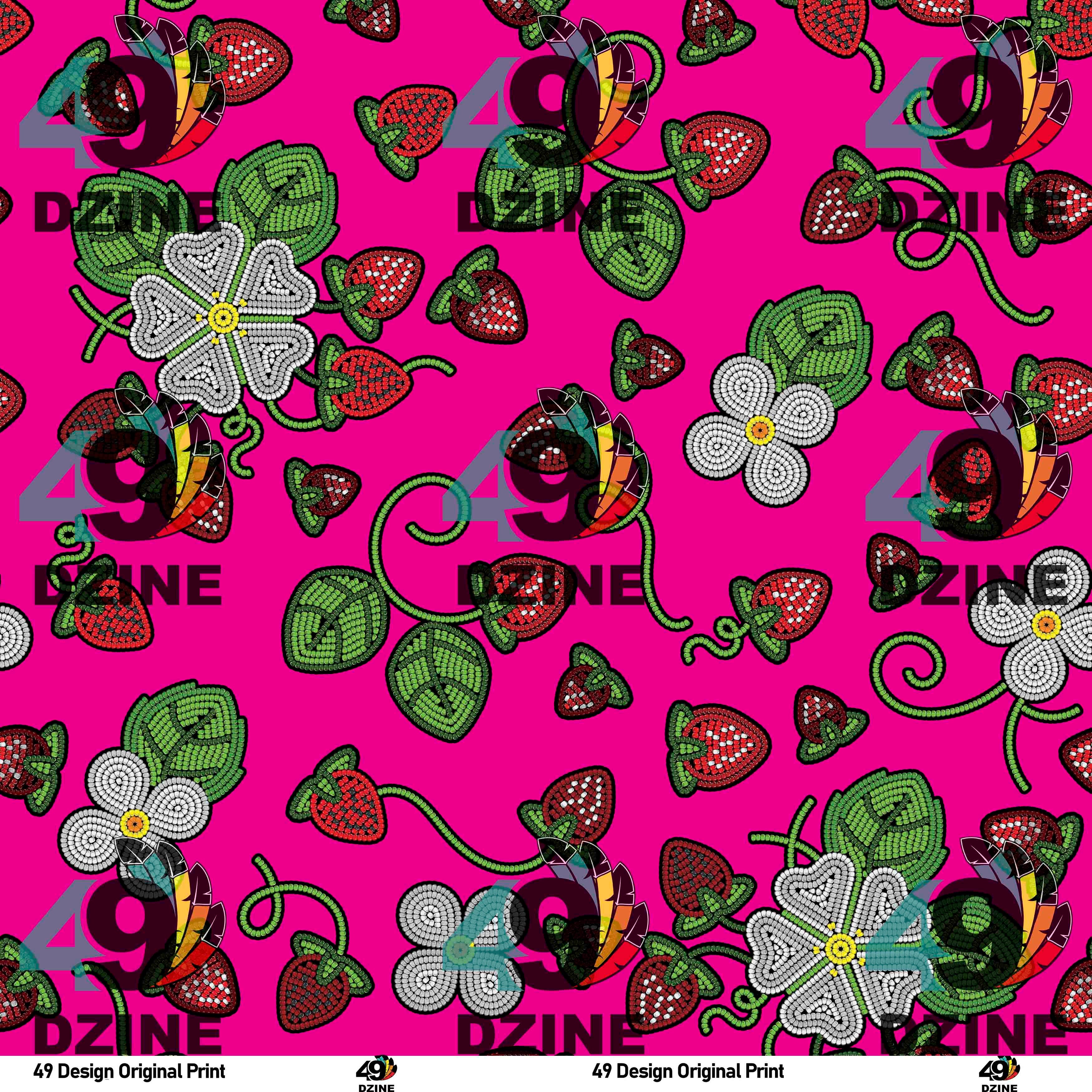 Strawberry Dreams Blush Cotton Fabric