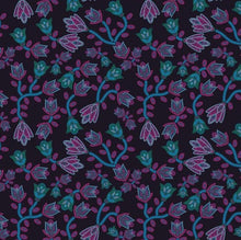 Load image into Gallery viewer, Beaded Blue Nouveau Cotton Poplin Fabric By the Yard Fabric NBprintex 

