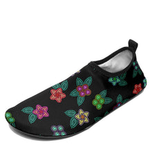 Load image into Gallery viewer, Berry Flowers Black Sockamoccs Kid&#39;s Slip On Shoes Herman 
