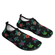 Load image into Gallery viewer, Berry Flowers Black Sockamoccs Kid&#39;s Slip On Shoes Herman 
