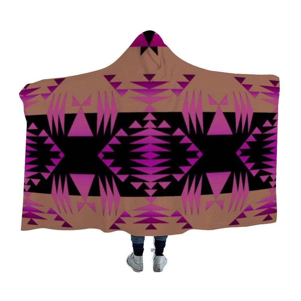 Between the Mountains Berry Hooded Blanket 49 Dzine 