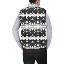 Load image into Gallery viewer, Between the Mountains Black and White Men&#39;s Padded Vest Jacket (Model H44) Men&#39;s Padded Vest Jacket (H44) e-joyer 
