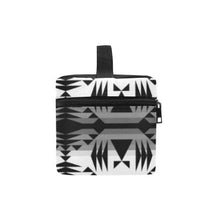 Load image into Gallery viewer, Between the Mountains White and Black Cosmetic Bag/Large (Model 1658) Cosmetic Bag e-joyer 
