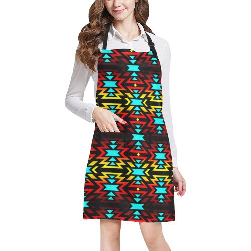 Black Fire and Sky All Over Print Apron All Over Print Apron e-joyer 