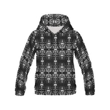 Load image into Gallery viewer, Black Fire Black and Gray All Over Print Hoodie for Men (USA Size) (Model H13) All Over Print Hoodie for Men (H13) e-joyer 

