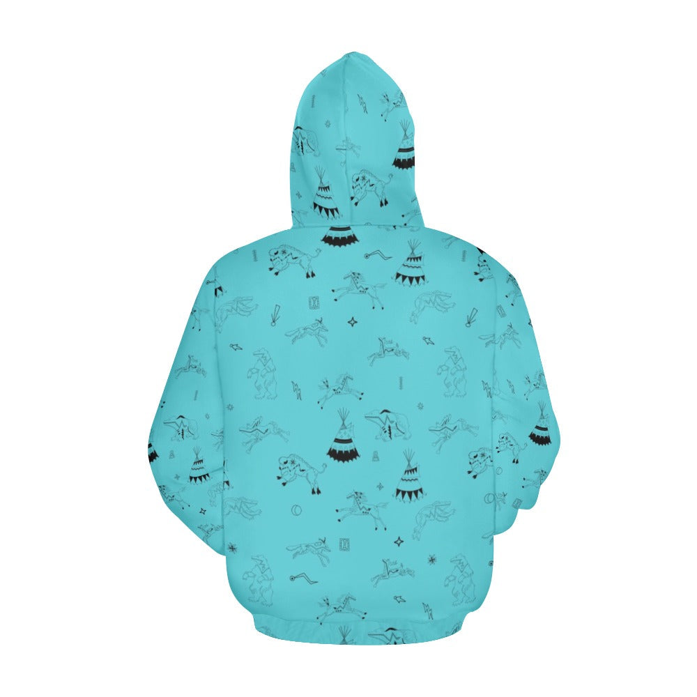 Ledger Dabbles Turquoise Women's Hoodie