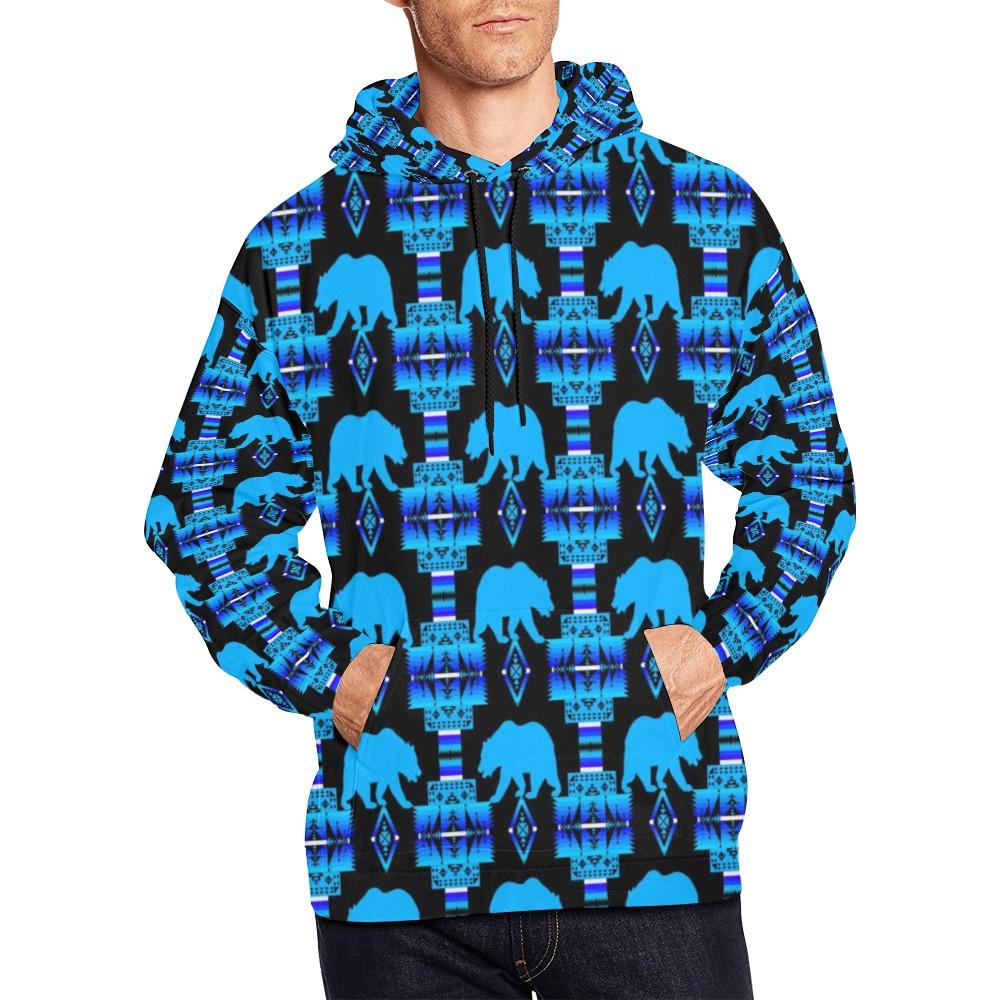 Midnight Lake Bear All Over Print Hoodie for Men (USA Size)