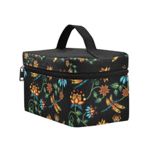 Load image into Gallery viewer, Dragon Lily Noir Cosmetic Bag/Large (Model 1658) bag e-joyer 
