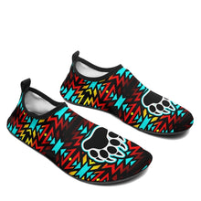 Load image into Gallery viewer, Fire Colors and Turquoise Bearpaw Sockamoccs Kid&#39;s Slip On Shoes 49 Dzine 
