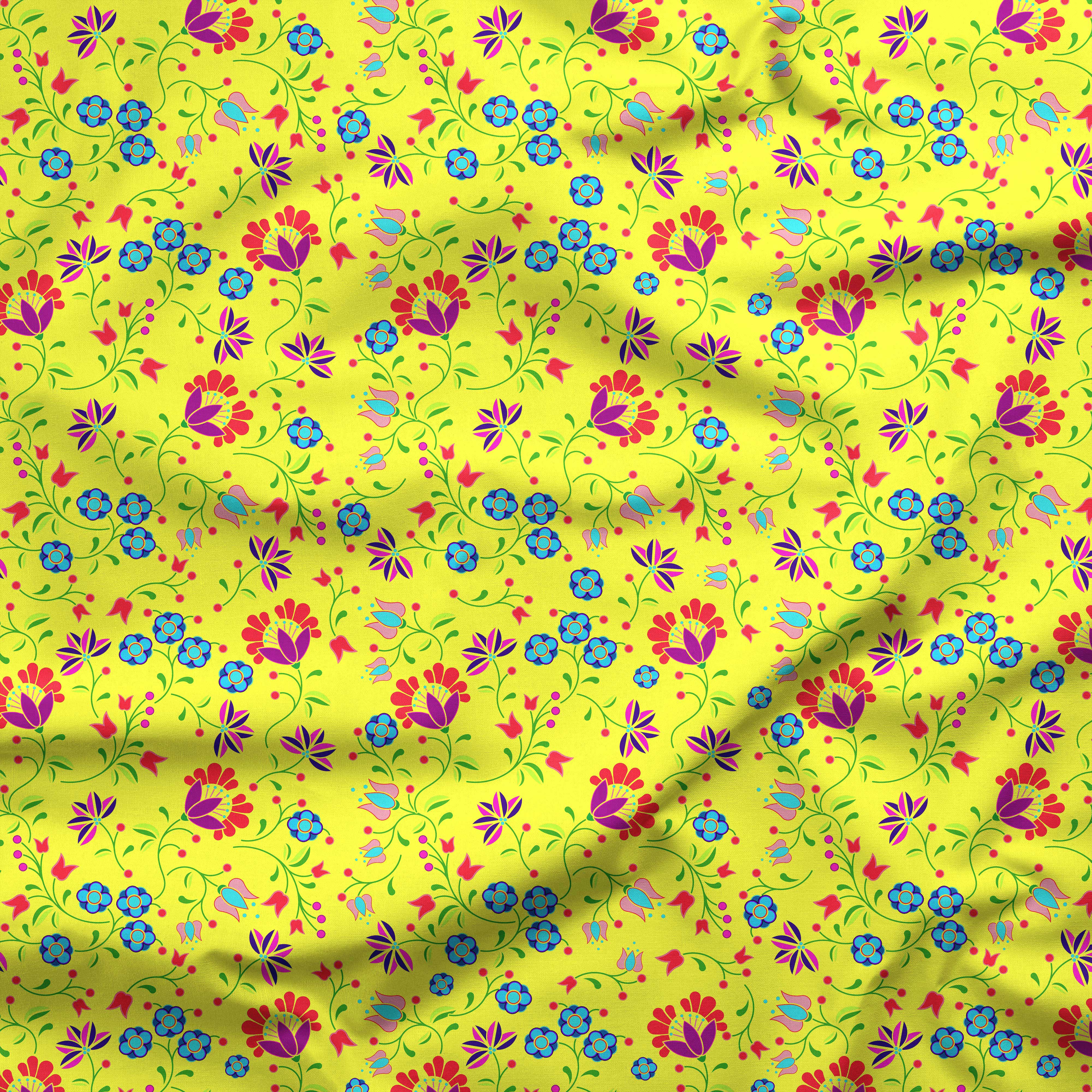 Fleur Indigine Mais Cotton Poplin Fabric By the Yard Fabric NBprintex 