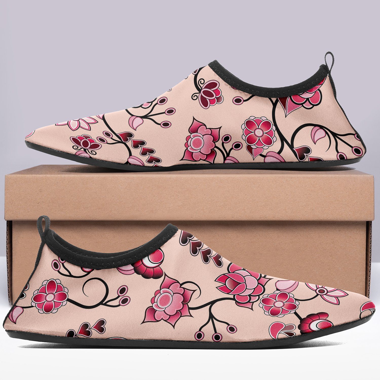 Floral Amour Sockamoccs Kid's Slip On Shoes Herman 