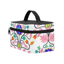 Load image into Gallery viewer, Floral Beadwork Four Clans White Cosmetic Bag/Large (Model 1658) Cosmetic Bag e-joyer 
