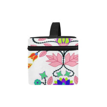 Load image into Gallery viewer, Floral Beadwork Four Clans White Cosmetic Bag/Large (Model 1658) Cosmetic Bag e-joyer 
