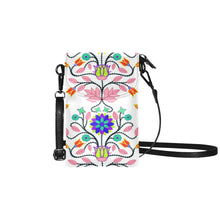 Load image into Gallery viewer, Floral Beadwork Four Clans White Small Cell Phone Purse (Model 1711) Small Cell Phone Purse (1711) e-joyer 
