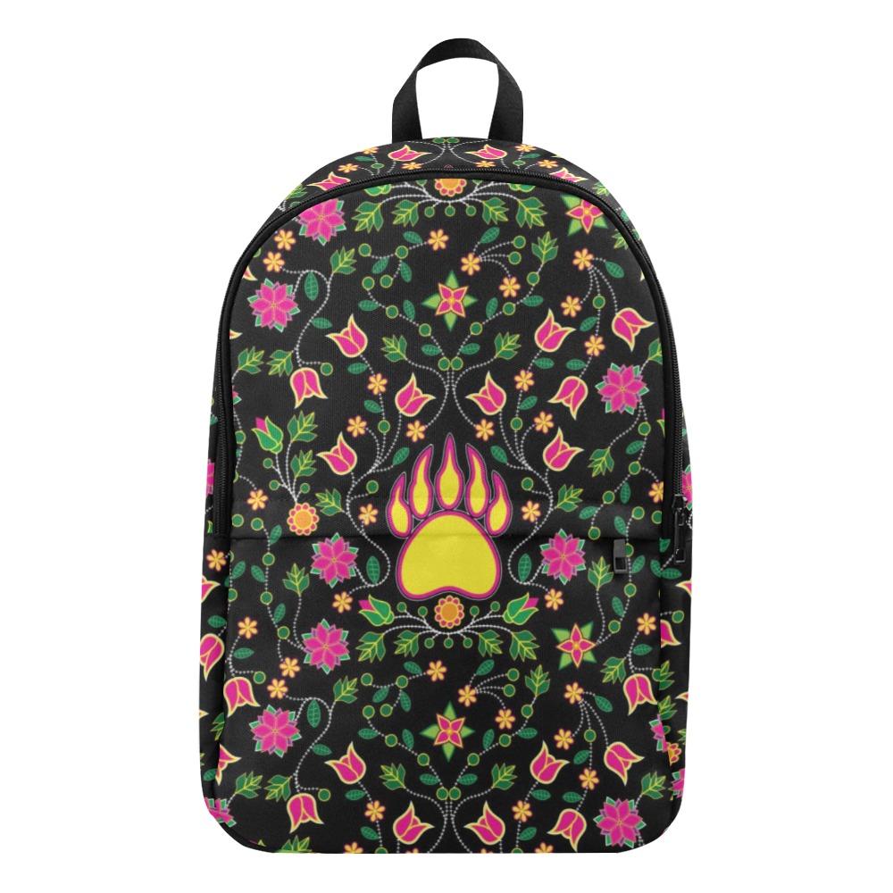 Floral Bearpaw Pink and Yellow Fabric Backpack for Adult (Model 1659) bag e-joyer 