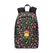 Load image into Gallery viewer, Floral Bearpaw Pink and Yellow Fabric Backpack for Adult (Model 1659) bag e-joyer 
