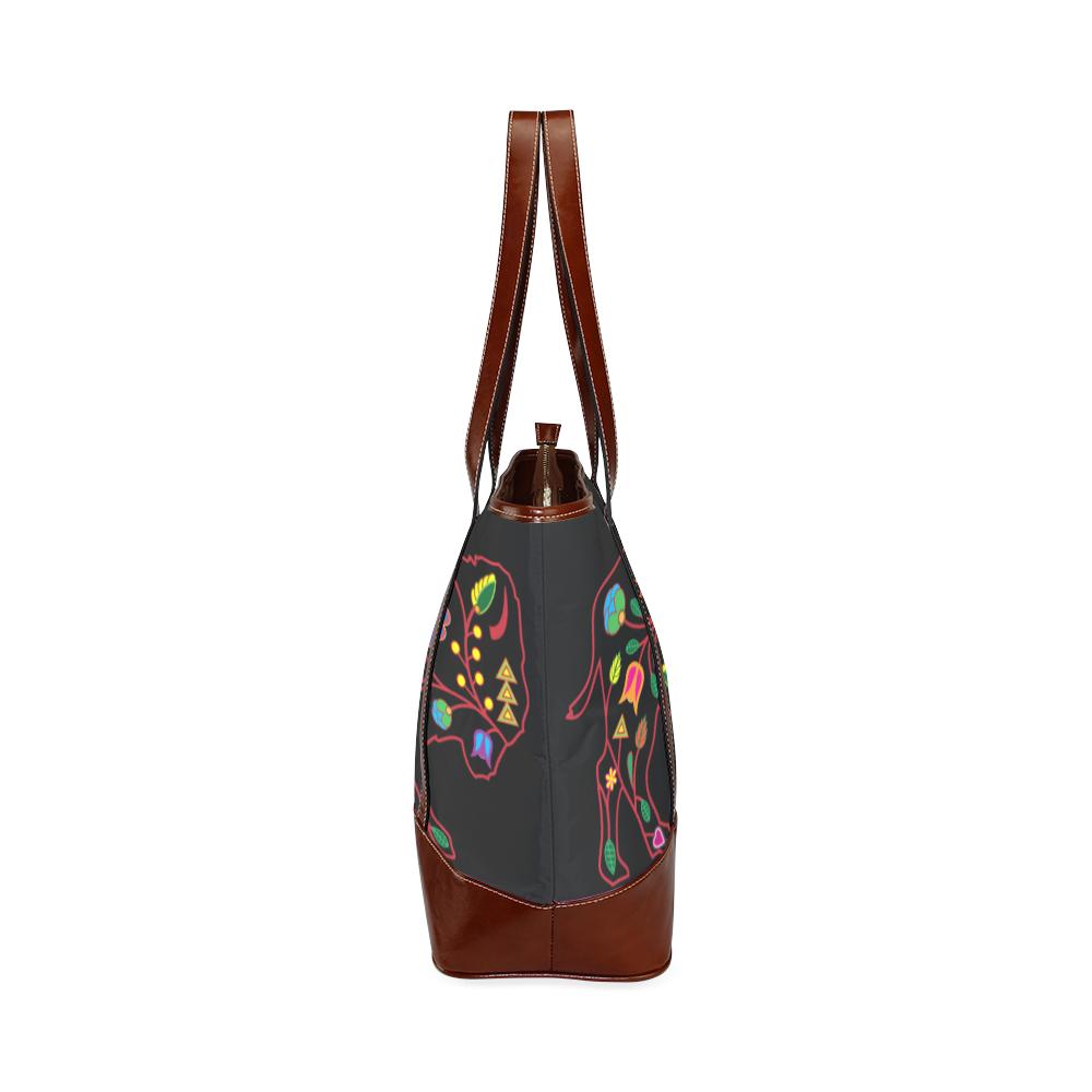 Floral Buffalo Tote Handbag (Model 1642) Tote Handbags (1642) e-joyer 