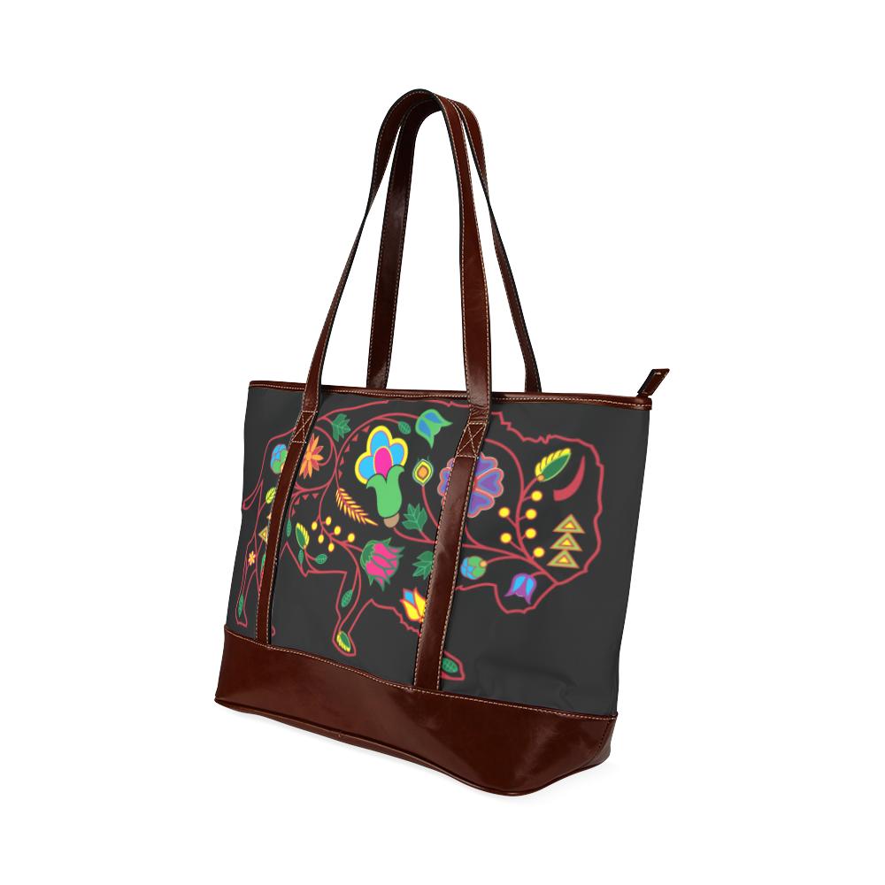 Floral Buffalo Tote Handbag (Model 1642) Tote Handbags (1642) e-joyer 