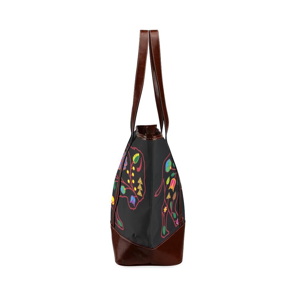 Floral Buffalo Tote Handbag (Model 1642) Tote Handbags (1642) e-joyer 