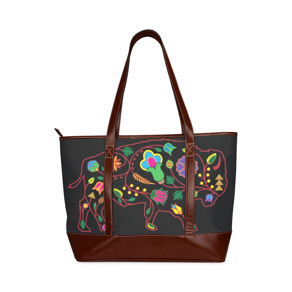 Floral Buffalo Tote Handbag (Model 1642) Tote Handbags (1642) e-joyer 