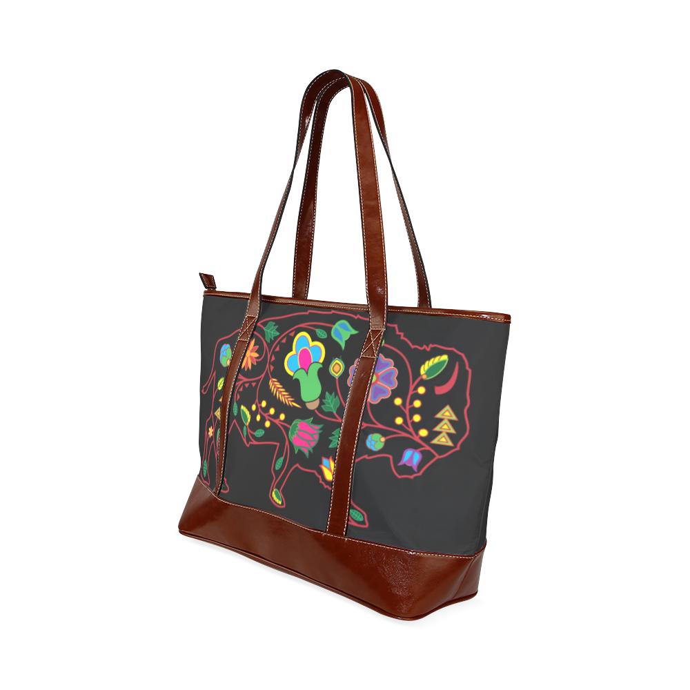 Floral Buffalo Tote Handbag (Model 1642) Tote Handbags (1642) e-joyer 