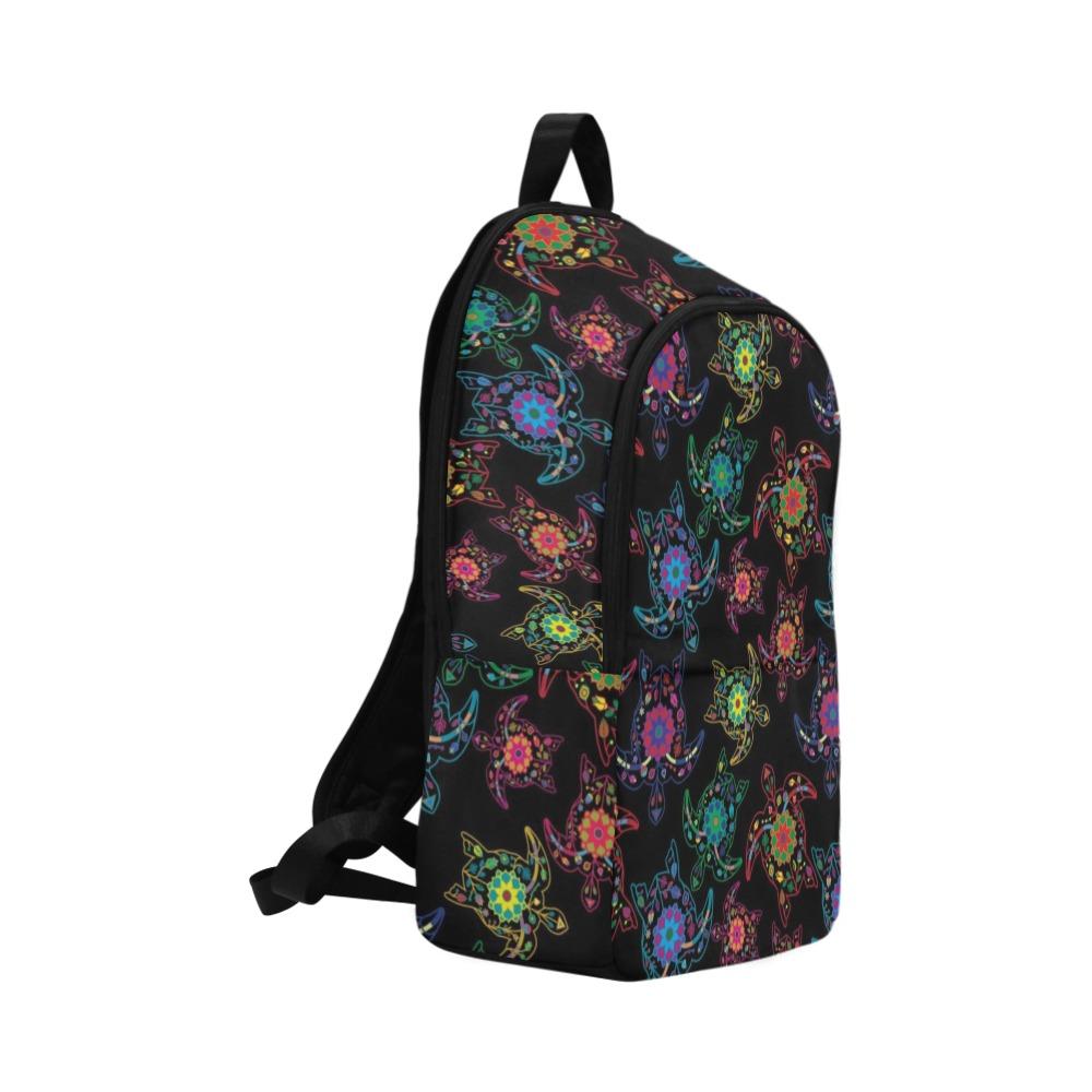 Floral Turtle Fabric Backpack for Adult (Model 1659) Casual Backpack for Adult (1659) e-joyer 
