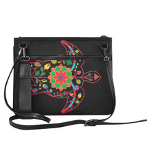 Load image into Gallery viewer, Floral Turtle Slim Clutch Bag (Model 1668) Slim Clutch Bags (1668) e-joyer 
