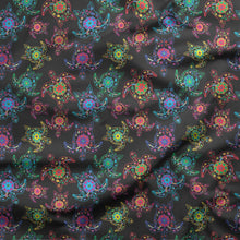 Load image into Gallery viewer, Floral Turtles Cotton Poplin Fabric By the Yard Fabric NBprintex 
