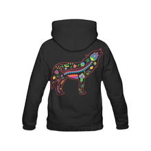 Load image into Gallery viewer, Floral Wolf All Over Print Hoodie for Men (USA Size) (Model H13) All Over Print Hoodie for Men (H13) e-joyer 
