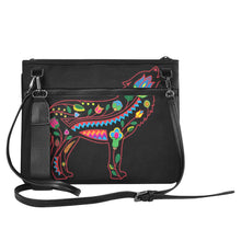 Load image into Gallery viewer, Floral Wolf Slim Clutch Bag (Model 1668) Slim Clutch Bags (1668) e-joyer 
