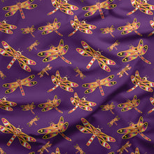 Load image into Gallery viewer, Gathering Yellow Purple Cotton Poplin Fabric By the Yard Fabric NBprintex 
