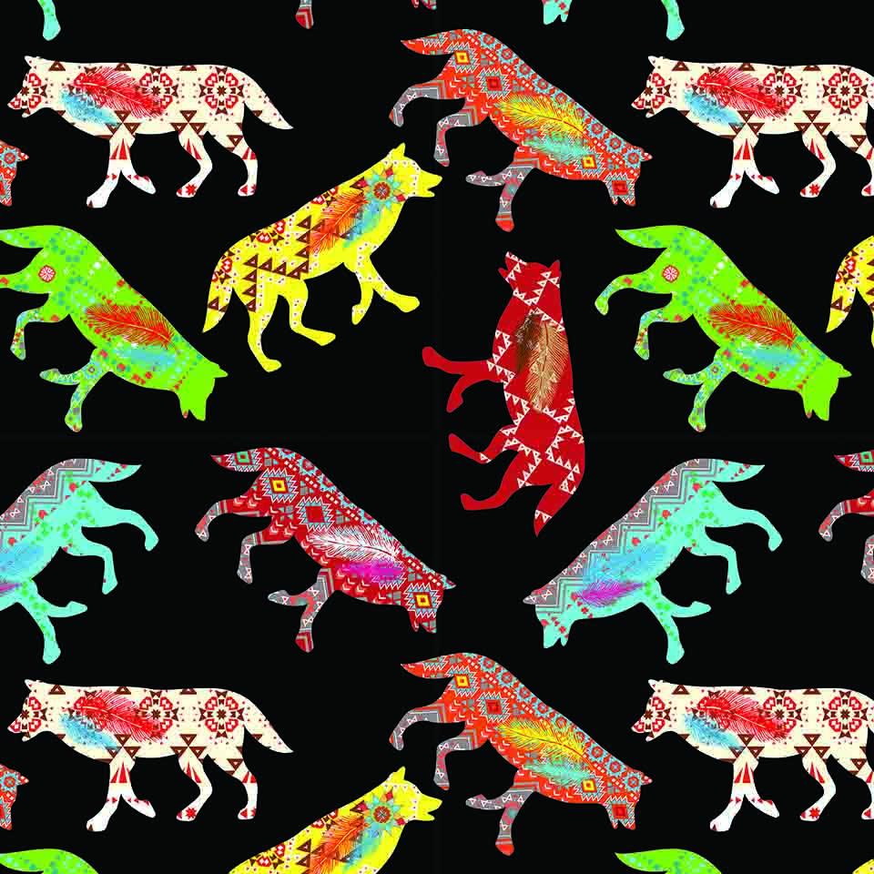Gathering of the Wolves Cotton Poplin Fabric By the Yard