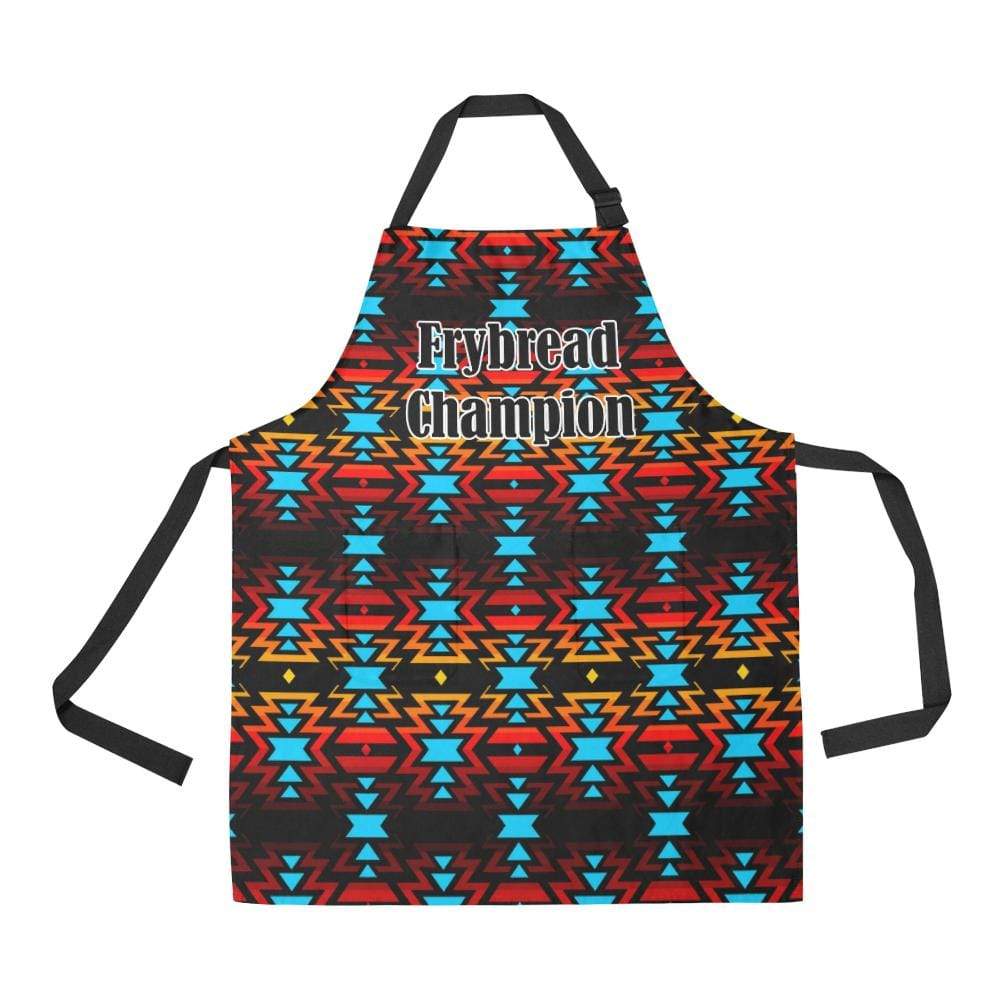Hoodie Front Black Fire and Sky Frybread Champion All Over Print Apron All Over Print Apron e-joyer 