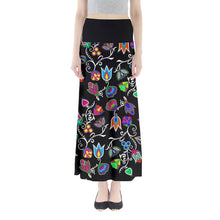 Load image into Gallery viewer, Indigenous Paisley Black Full Length Maxi Skirt skirts 49 Dzine 
