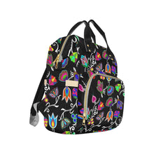 Load image into Gallery viewer, Indigenous Paisley - Black Multi-Function Diaper Backpack (Model 1688) Diaper Backpack (1688) e-joyer 

