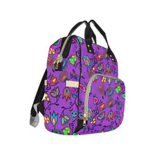 Load image into Gallery viewer, Indigenous Paisley - Dark Orchid Multi-Function Diaper Backpack (Model 1688) Diaper Backpack (1688) e-joyer 
