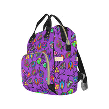 Load image into Gallery viewer, Indigenous Paisley - Dark Orchid Multi-Function Diaper Backpack (Model 1688) Diaper Backpack (1688) e-joyer 
