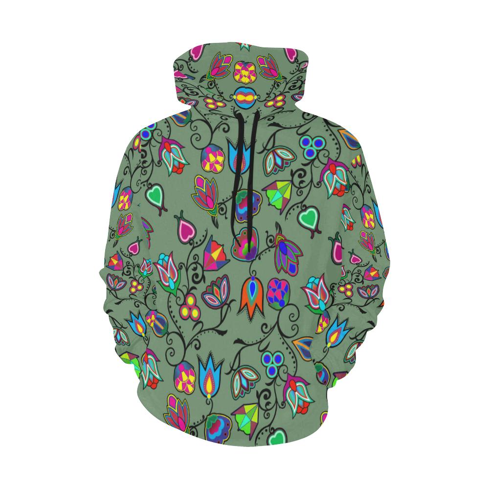 Indigenous Paisley - Dark Sea All Over Print Hoodie for Women (USA Size) (Model H13) All Over Print Hoodie for Women (H13) e-joyer 