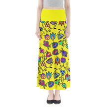 Load image into Gallery viewer, Indigenous Paisley Yellow Full Length Maxi Skirt skirts 49 Dzine 
