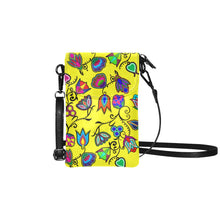 Load image into Gallery viewer, Indigenous Paisley - Yellow Small Cell Phone Purse (Model 1711) Small Cell Phone Purse (1711) e-joyer 
