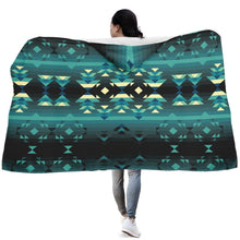 Load image into Gallery viewer, Inspire Green Hooded Blanket blanket 49 Dzine 

